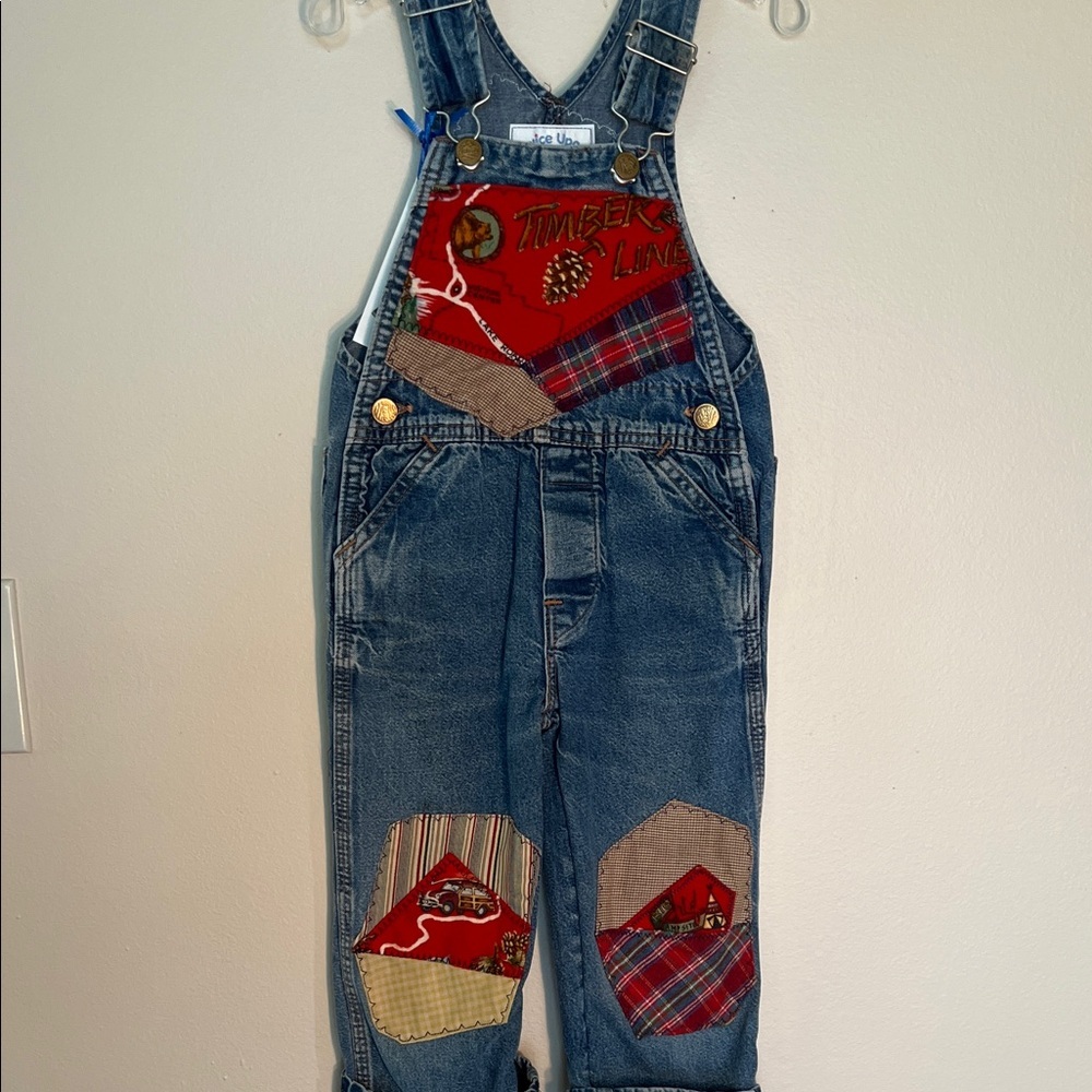 Vintage Kids Twice Upon a Time Denim Overalls with Patches​